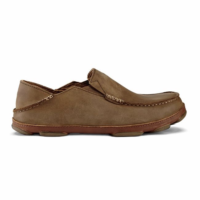 Olukai Men's Moloa Slip On Shoe - Ray / Toffee US605-913